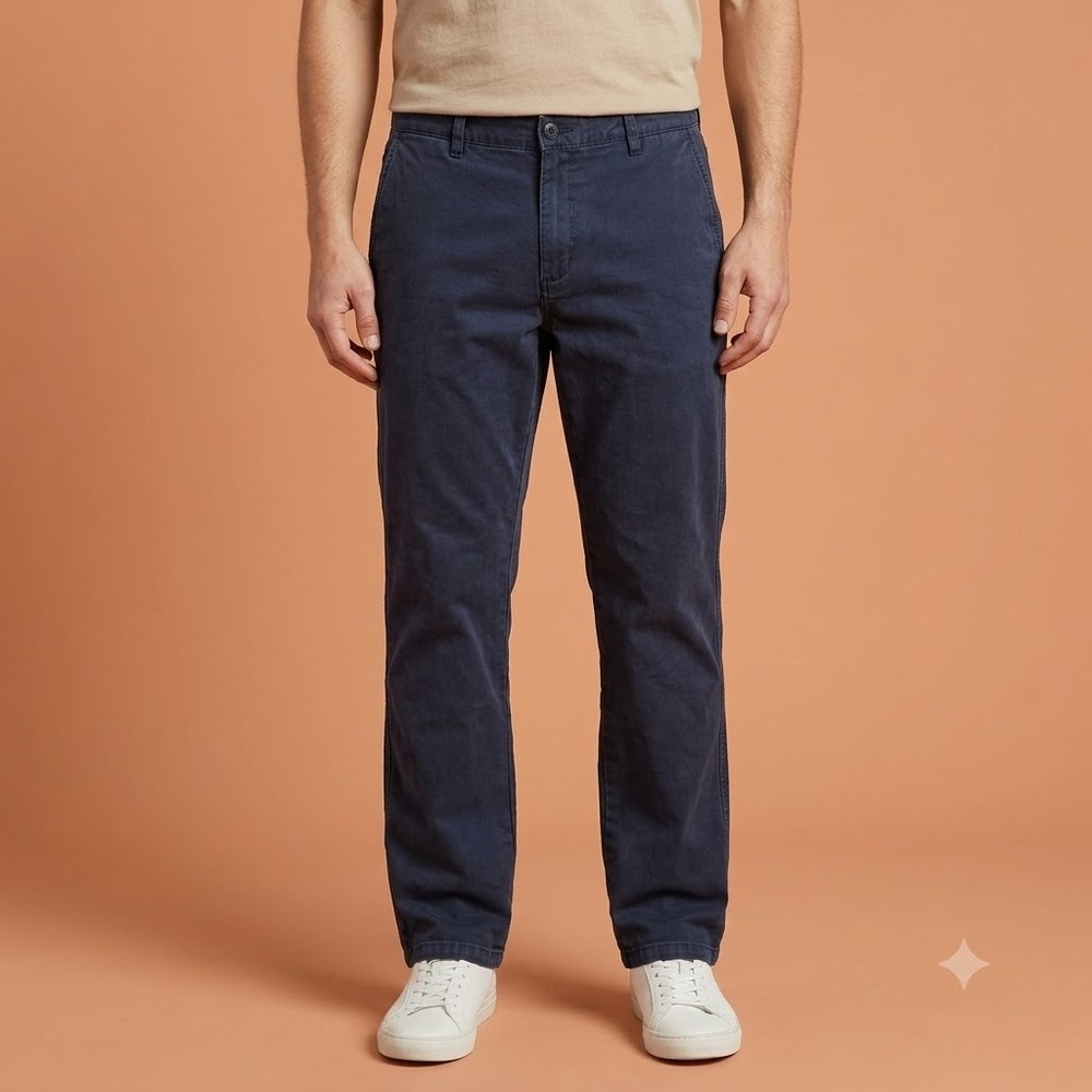 Dockers Chino Pants Men's 36x30 Navy Classic Fit Casual